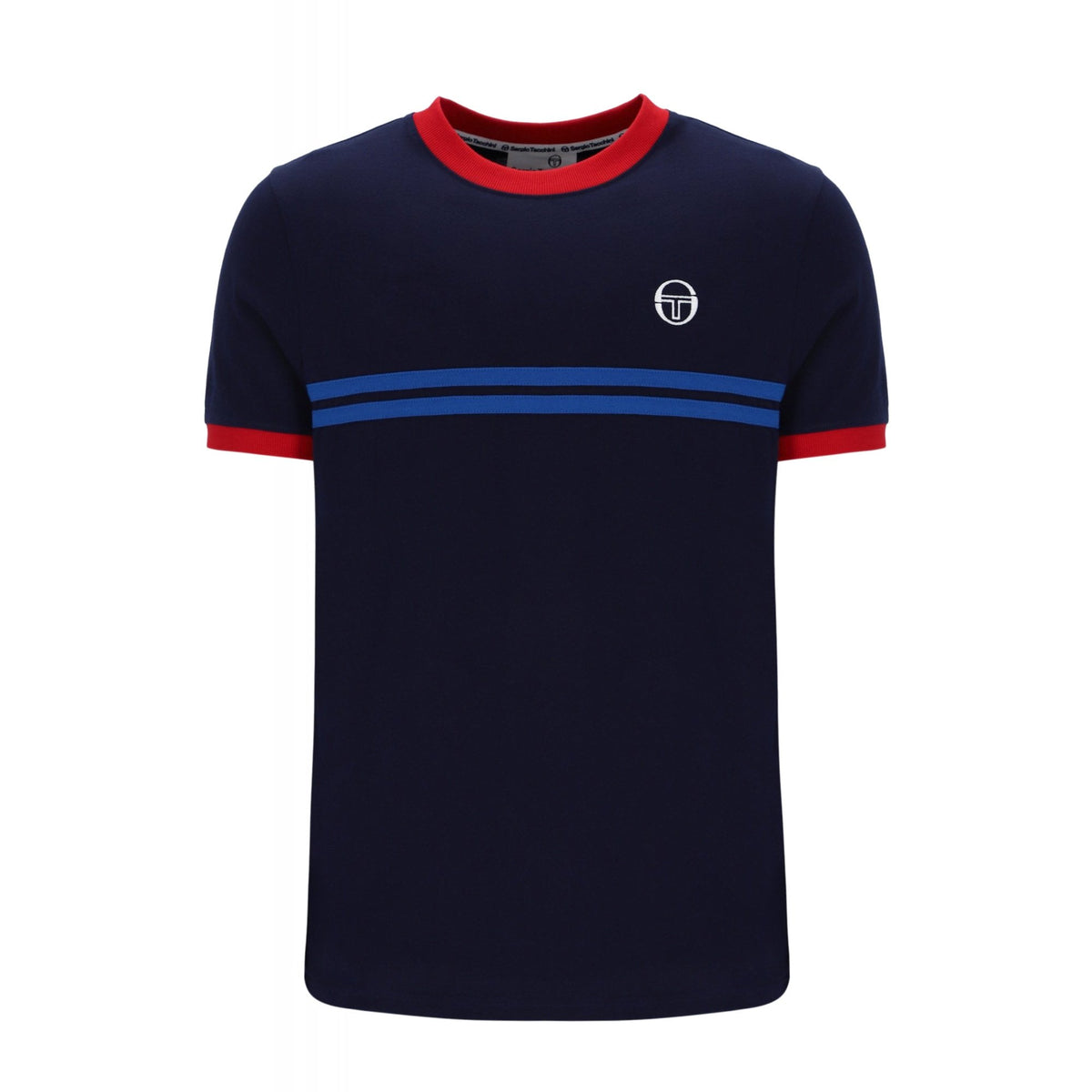 Sergio Tacchini | Supermac 4565 Ringer Contrast Double Stripe Half Sleeve T-Shirt