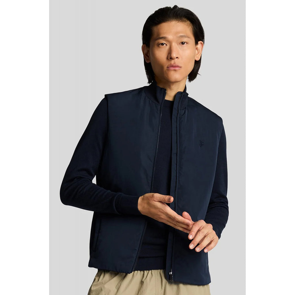 Lyle & Scott | ML2239TON Lightweight Tonal Hybrid Gilet - Navy