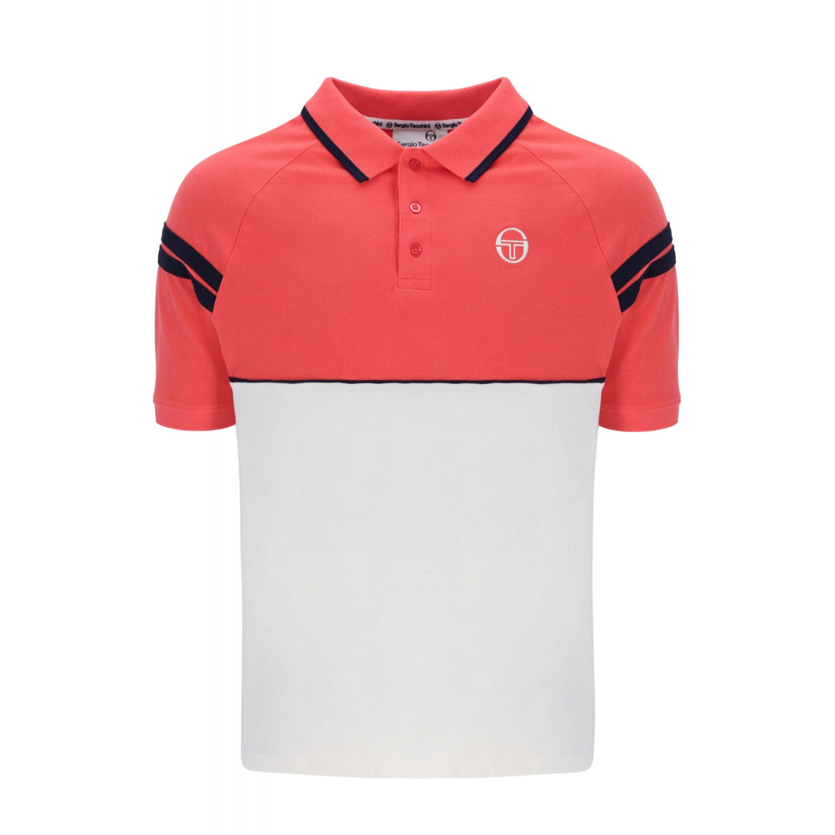Sergio Tacchini | Cambio 6168 Contrast Colour Block Design Stripe Polo T-Shirt