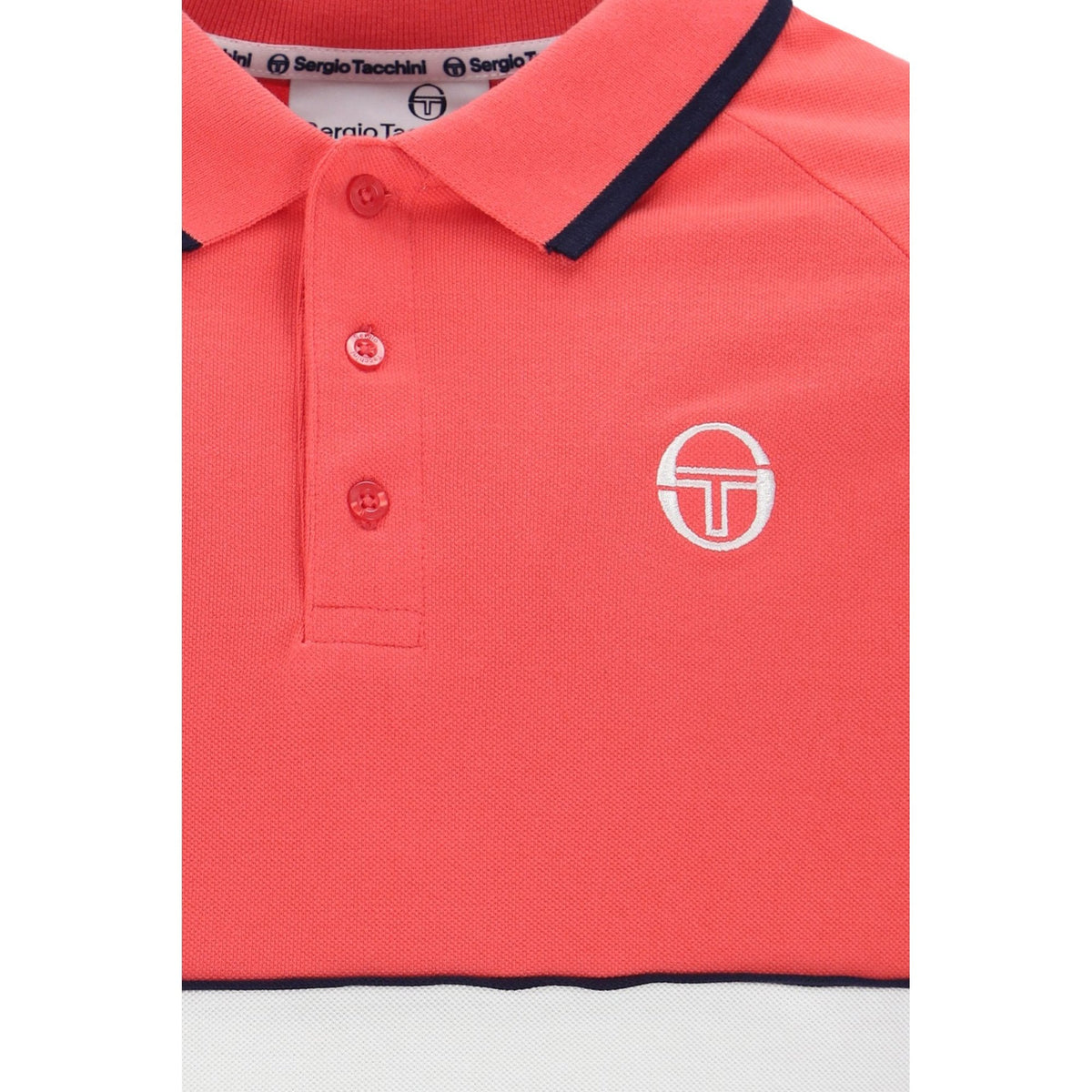 Sergio Tacchini | Cambio 6168 Contrast Colour Block Design Stripe Polo T-Shirt