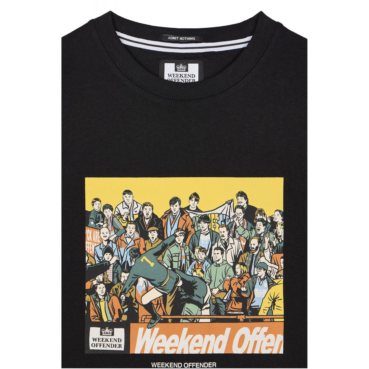 Weekend Offender PT1A06 Selhurst Infamous Eric Cantona Kick Graphic Print Half Sleeve T-Shirt