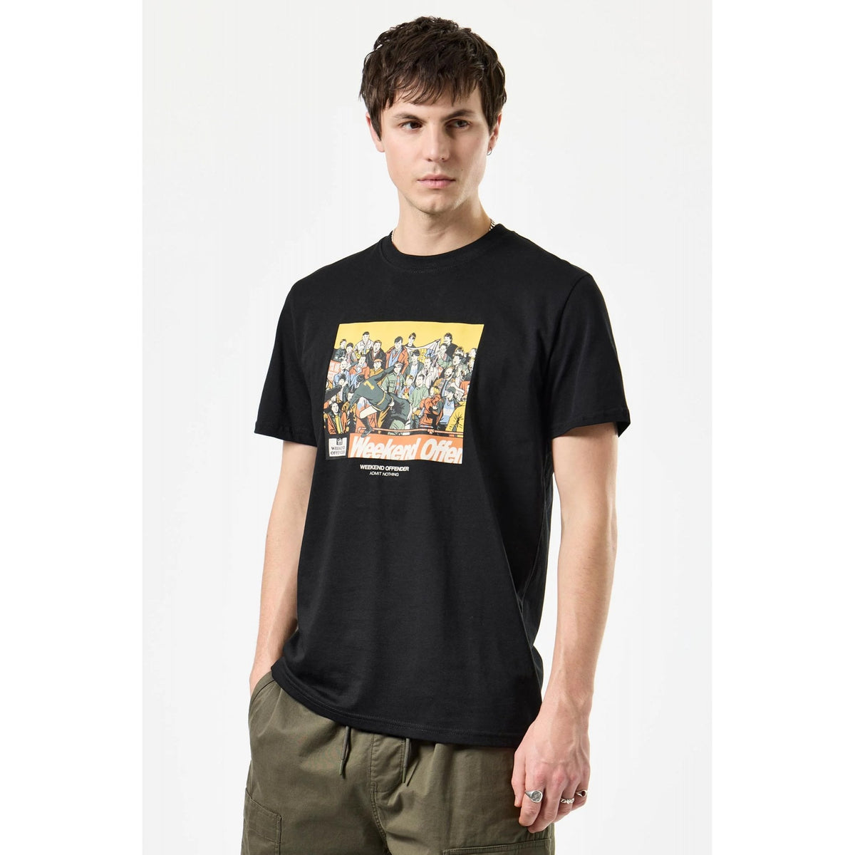 Weekend Offender PT1A06 Selhurst Infamous Eric Cantona Kick Graphic Print Half Sleeve T-Shirt