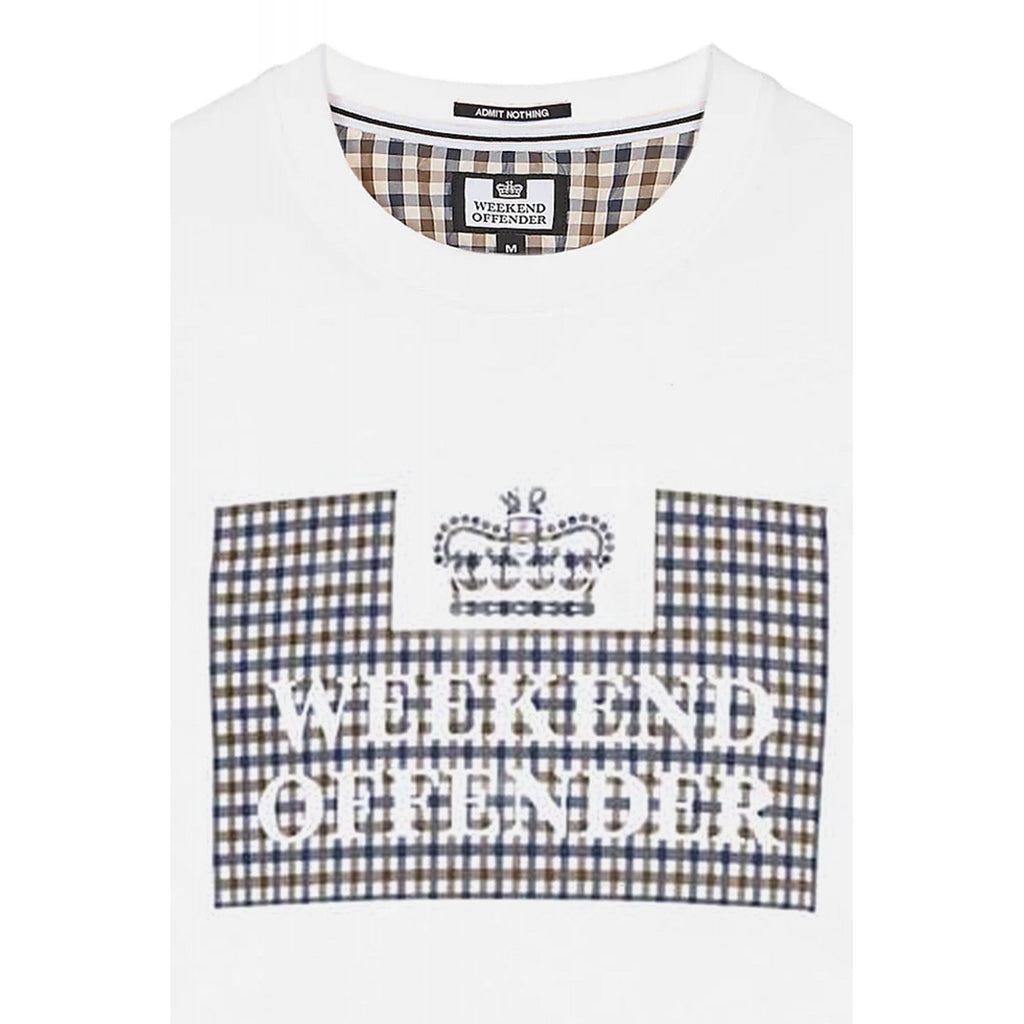 Weekend Offender 2305 Shevchenko Logo House Check Print Half Sleeve T-Shirt