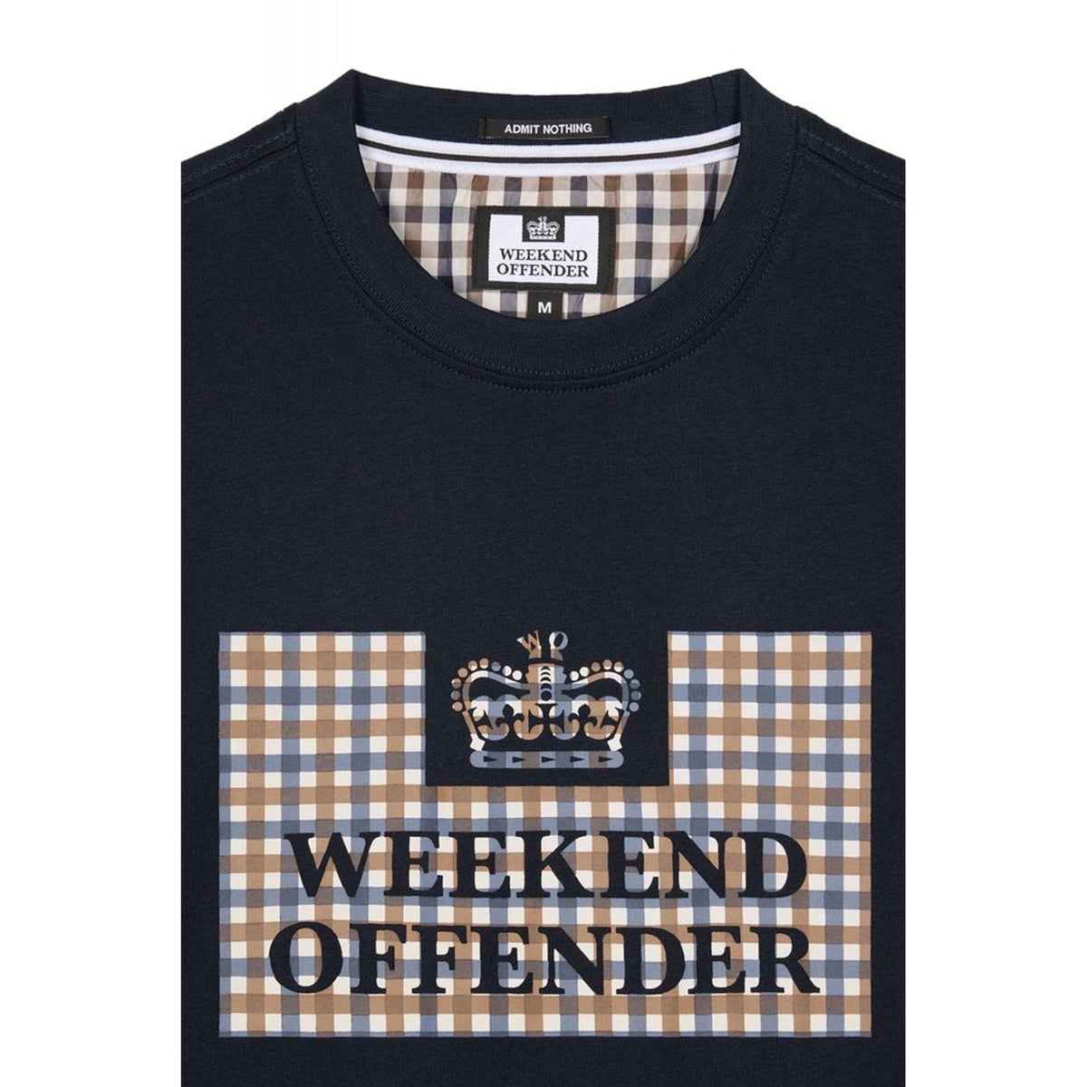 Weekend Offender 2305 Shevchenko Logo House Check Print Half Sleeve T-Shirt