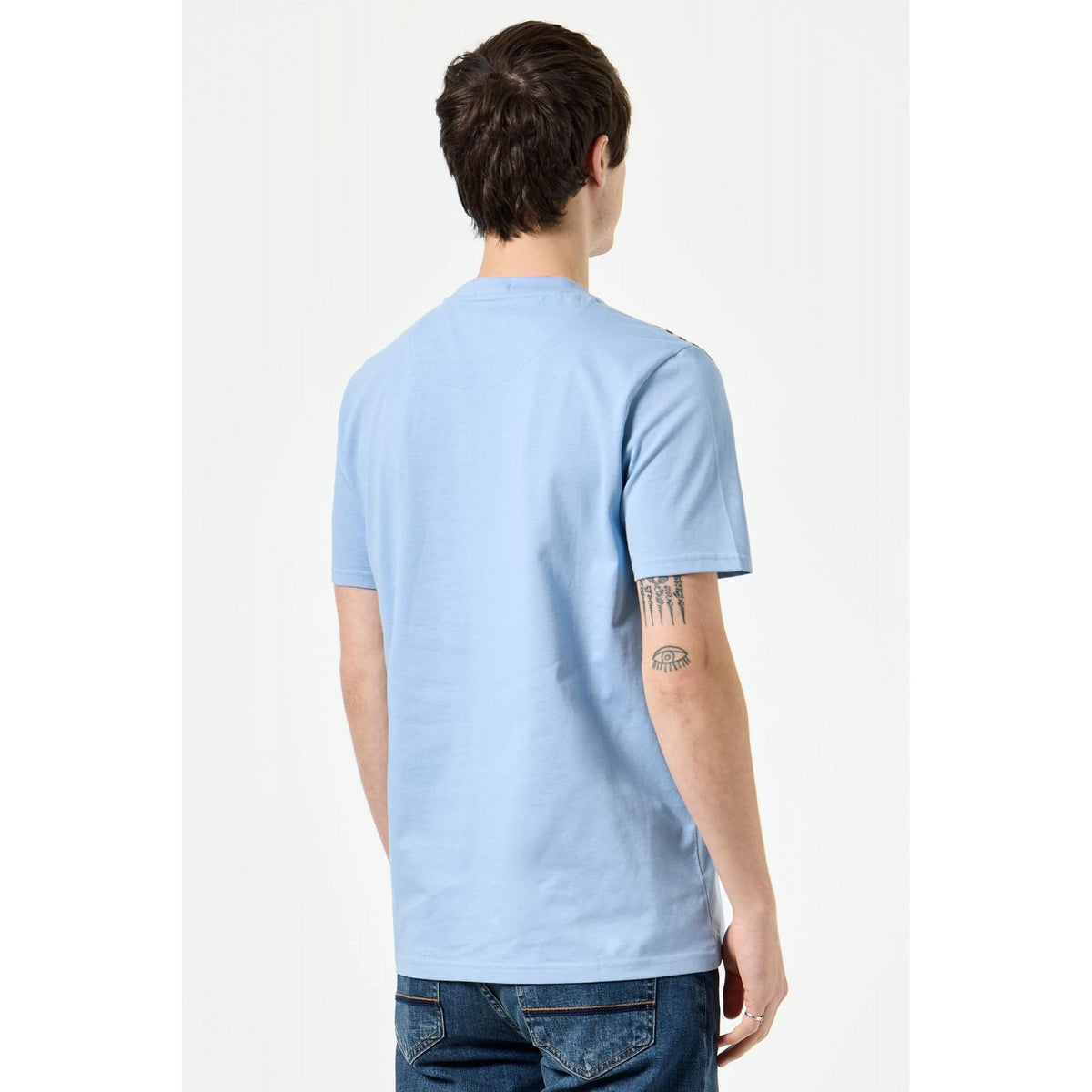 Weekend Offender TS1A11 Manuel Check Piping Half Sleeve T-Shirt - Sea Marine