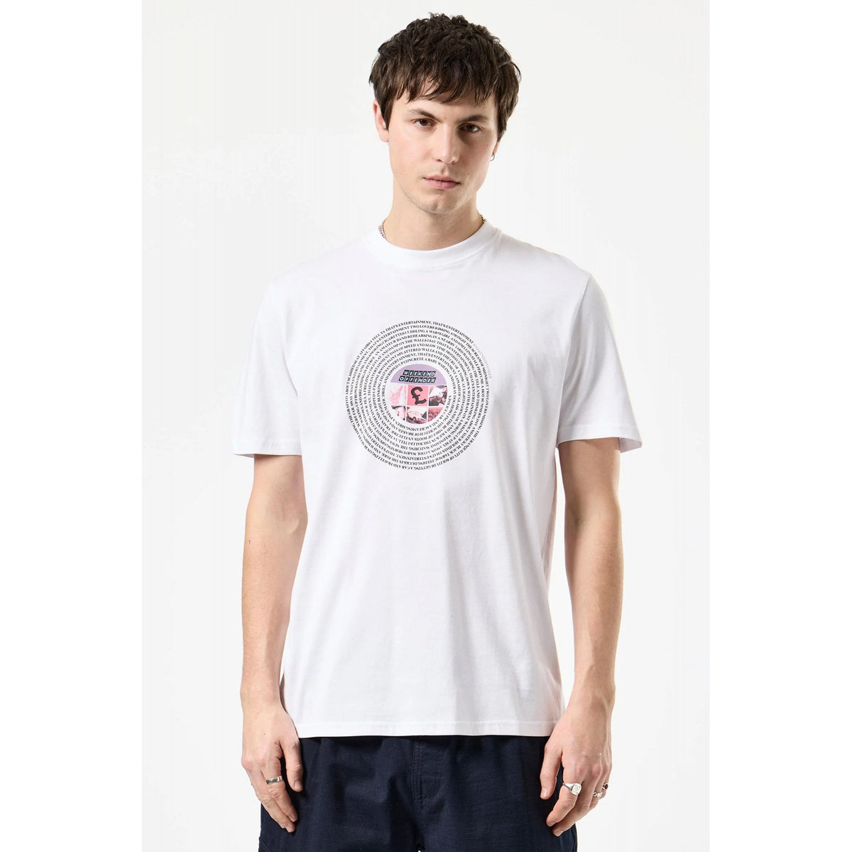 Weekend Offender PT1A10 'That's Entertainment' Lyrics Vinyl Record Graphic T-Shirt - White