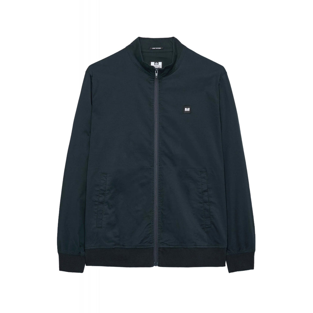 Weekend Offender TT1A01 Hemsley Cotton Lightweight Mock Neck Track Top - Navy