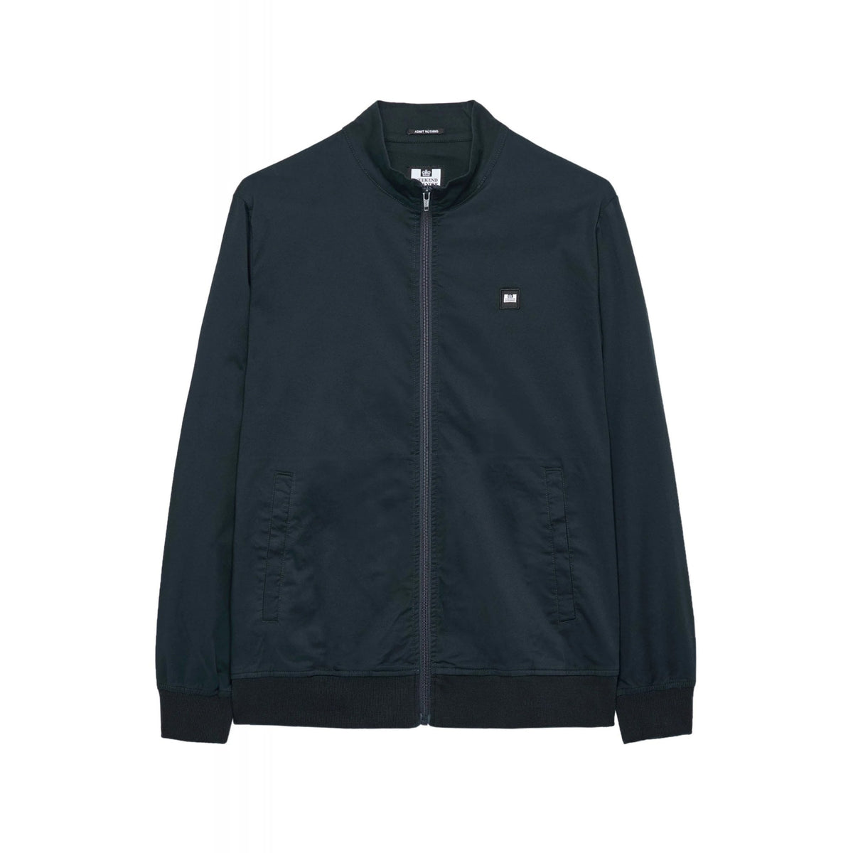 Weekend Offender TT1A01 Hemsley Cotton Lightweight Mock Neck Track Top - Navy