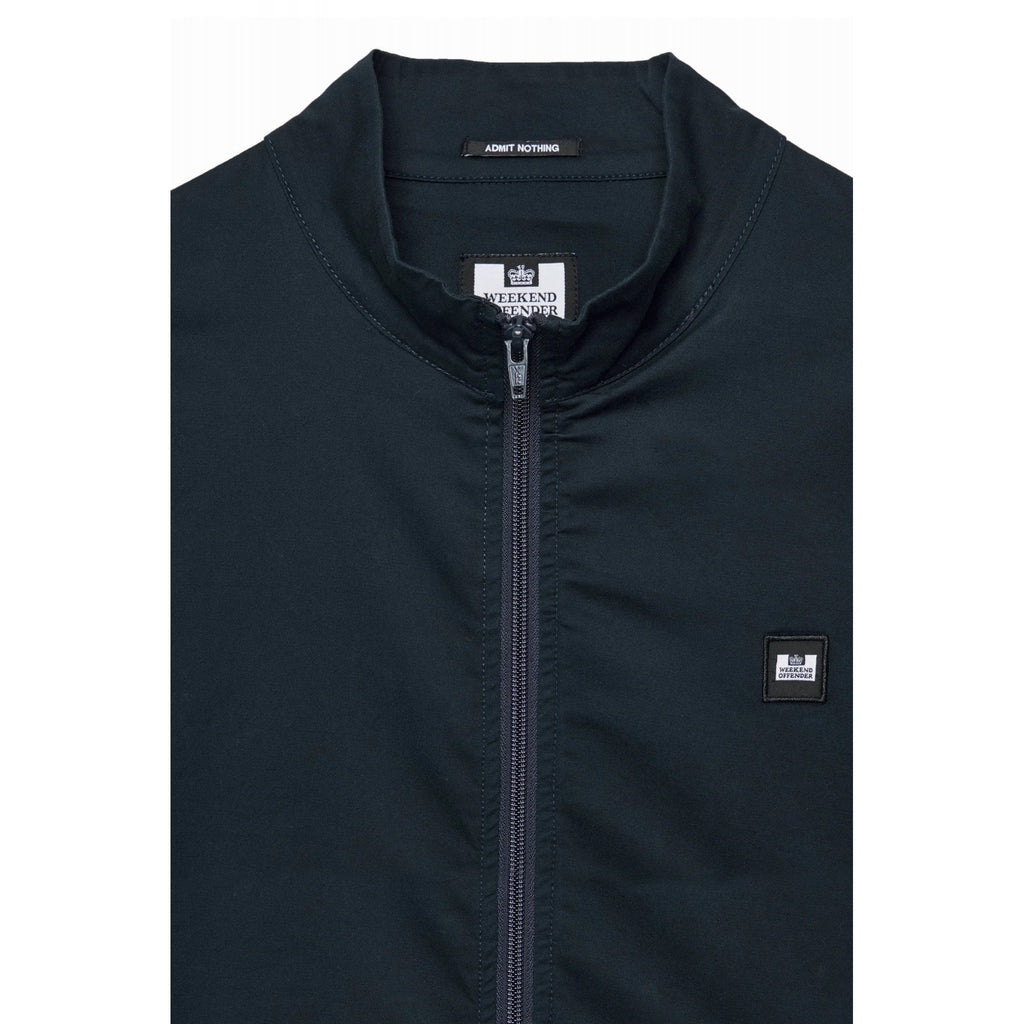 Weekend Offender TT1A01 Hemsley Cotton Lightweight Mock Neck Track Top - Navy