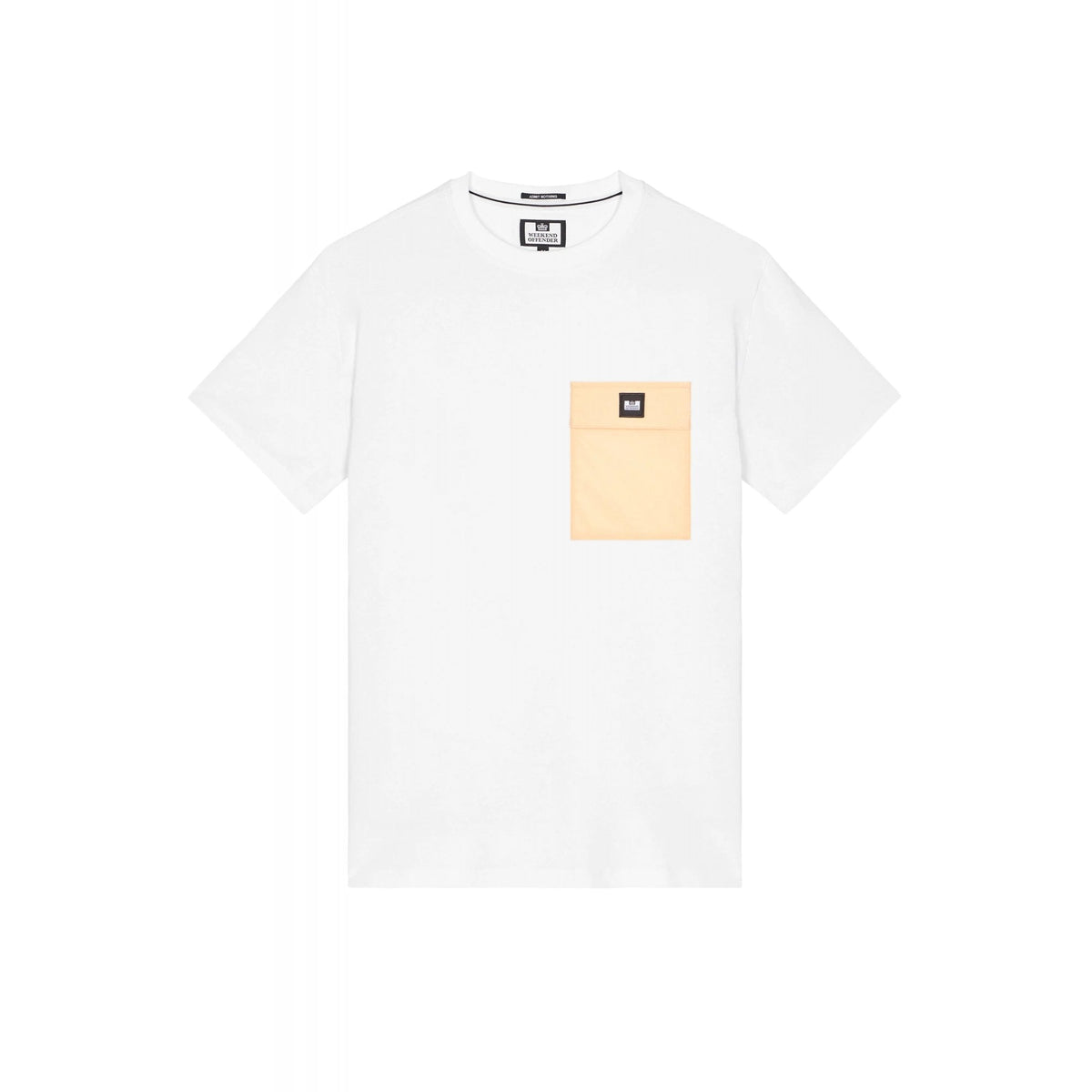 Weekend Offender TS1A15 Stiniva Contrast Parachute Nylon Pocket T-Shirt - White/Deep Champagne