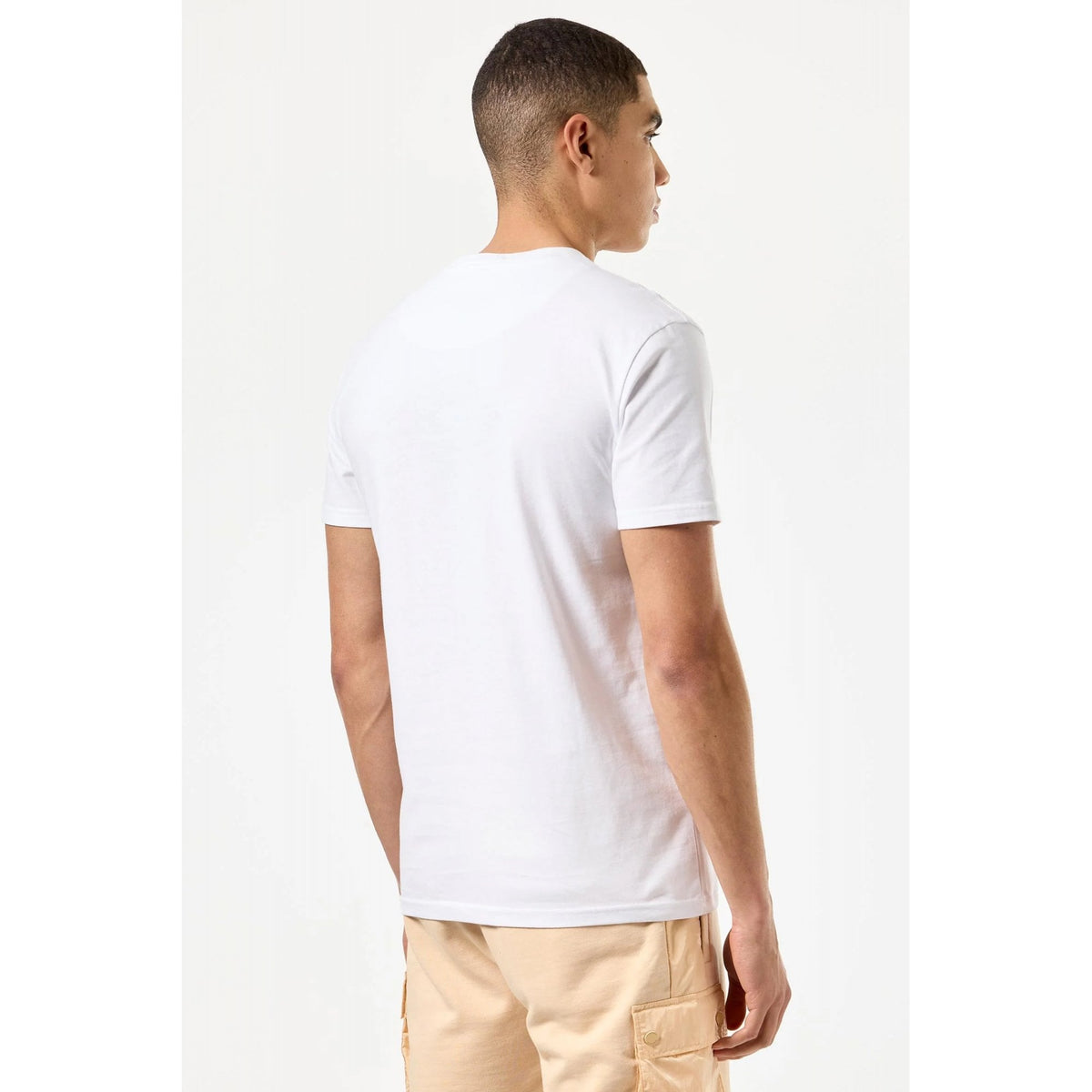 Weekend Offender TS1A15 Stiniva Contrast Parachute Nylon Pocket T-Shirt - White/Deep Champagne