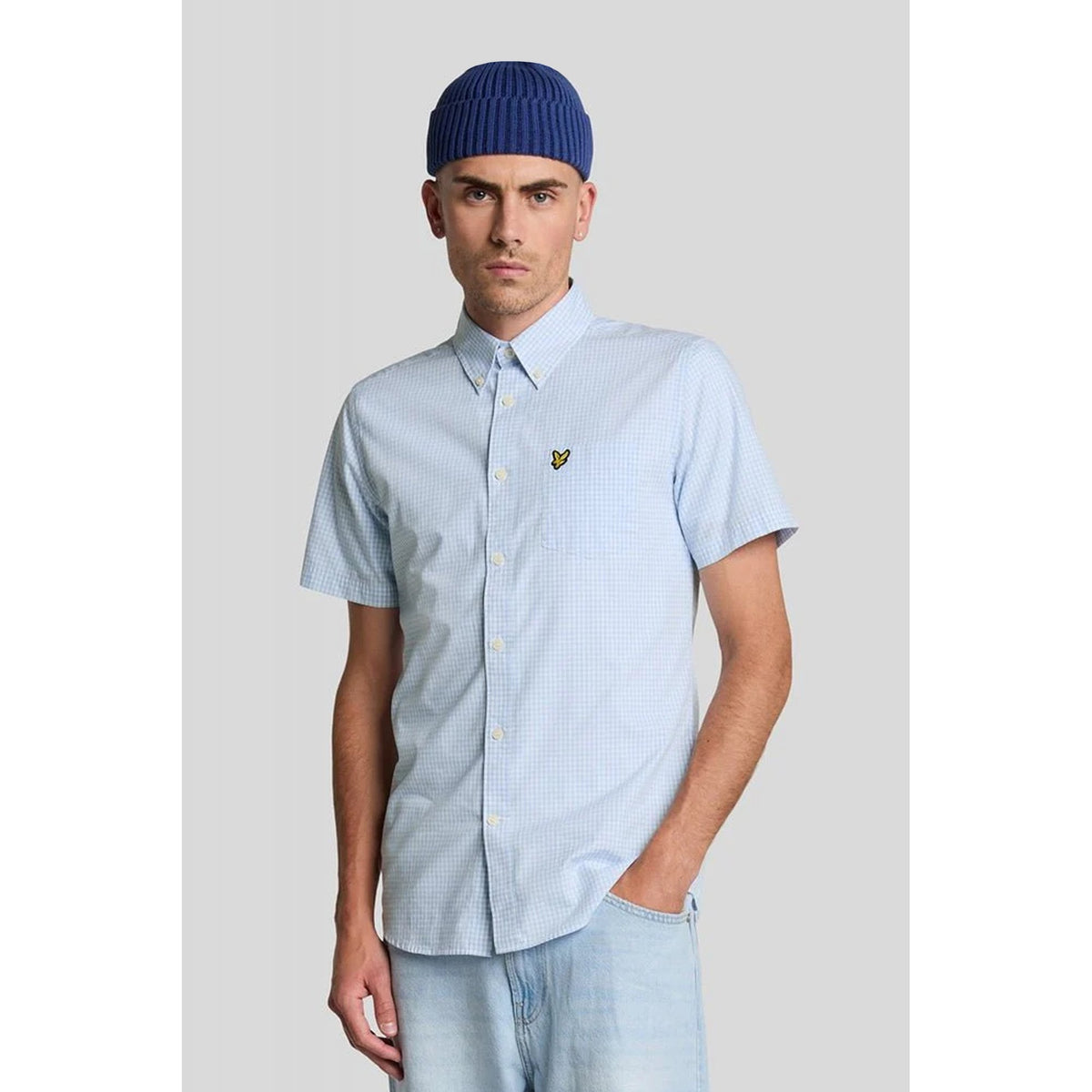 Lyle & Scott | SW2213V Slim Fit Short Sleeve Gingham Check Shirt