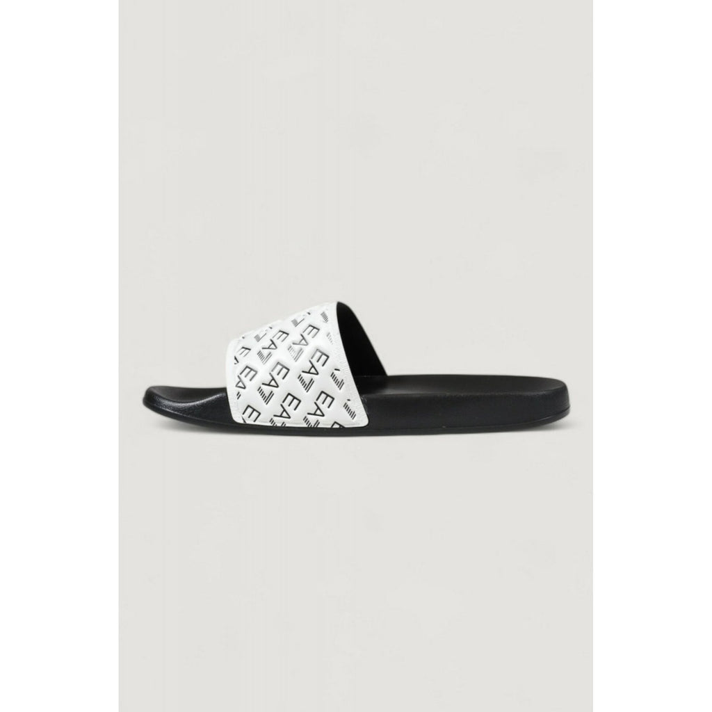 EA7 | Emporio Armani 0109 AF15125 Repeat Logo Flip Flop Sliders - Black/White