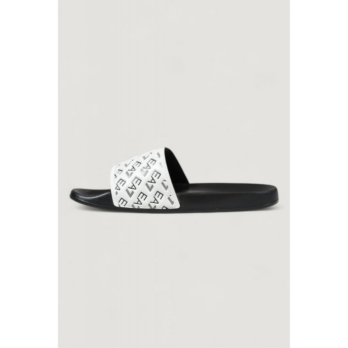 EA7 | Emporio Armani 0109 AF15125 Repeat Logo Flip Flop Sliders - Black/White
