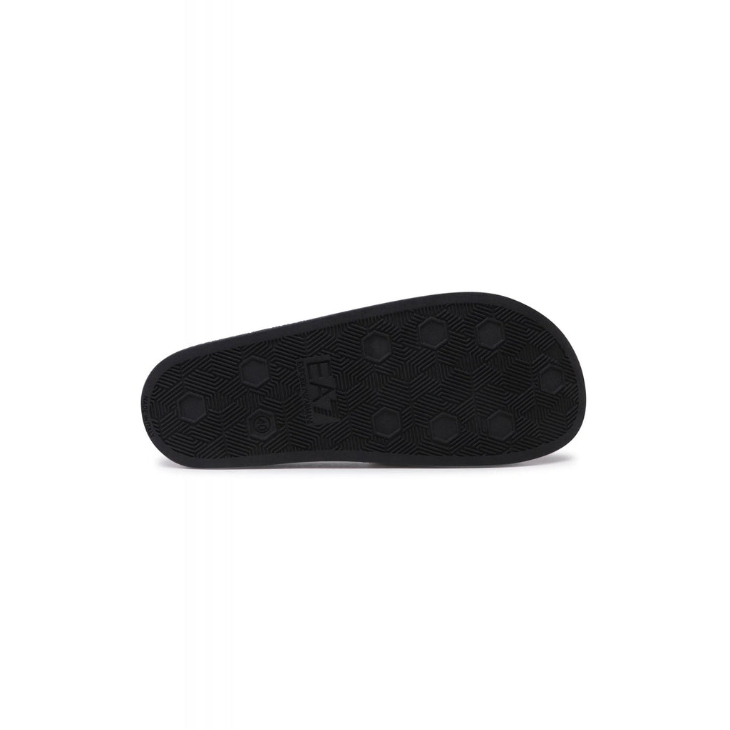 EA7 | Emporio Armani 0109 AF15125 Repeat Logo Flip Flop Sliders - Black/White