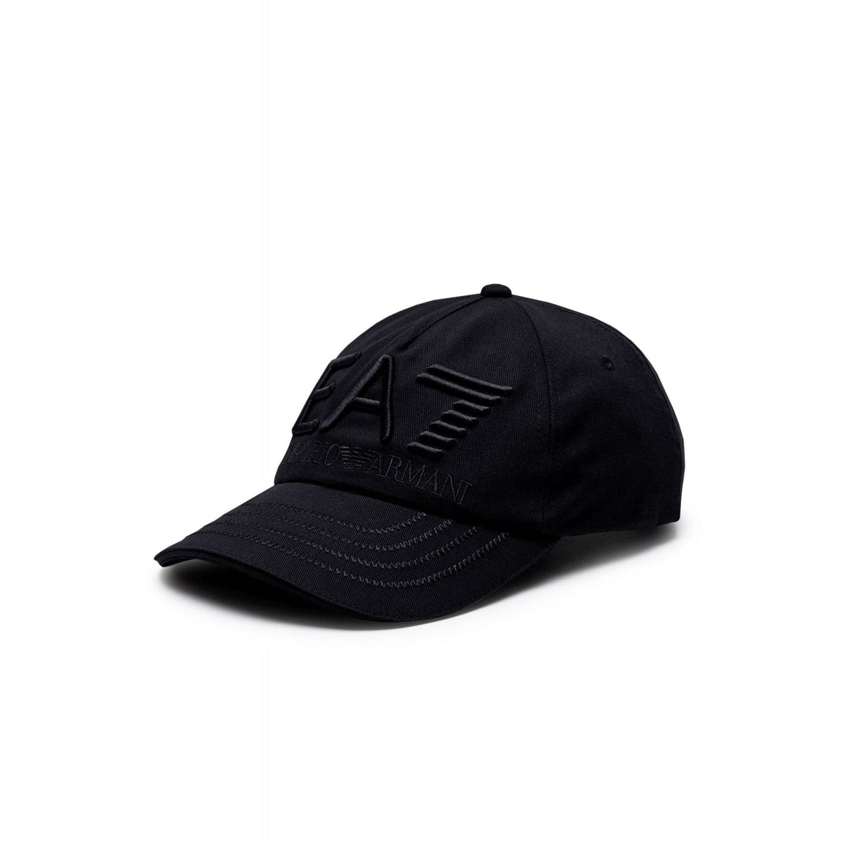 EA7 | Emporio Armani AF13150 Train Visibility Cotton Twill Embroidered 3D Logo Baseball Cap - Black