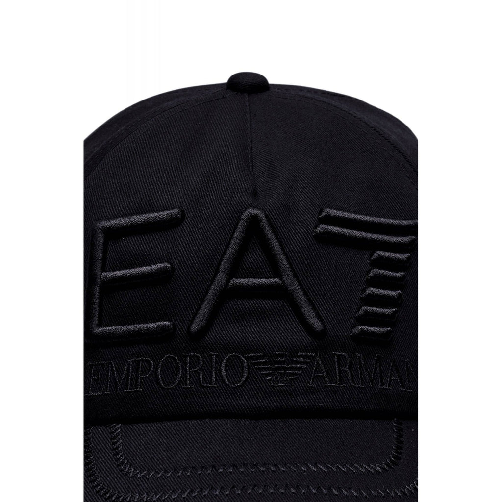 EA7 | Emporio Armani AF13150 Train Visibility Cotton Twill Embroidered 3D Logo Baseball Cap - Black