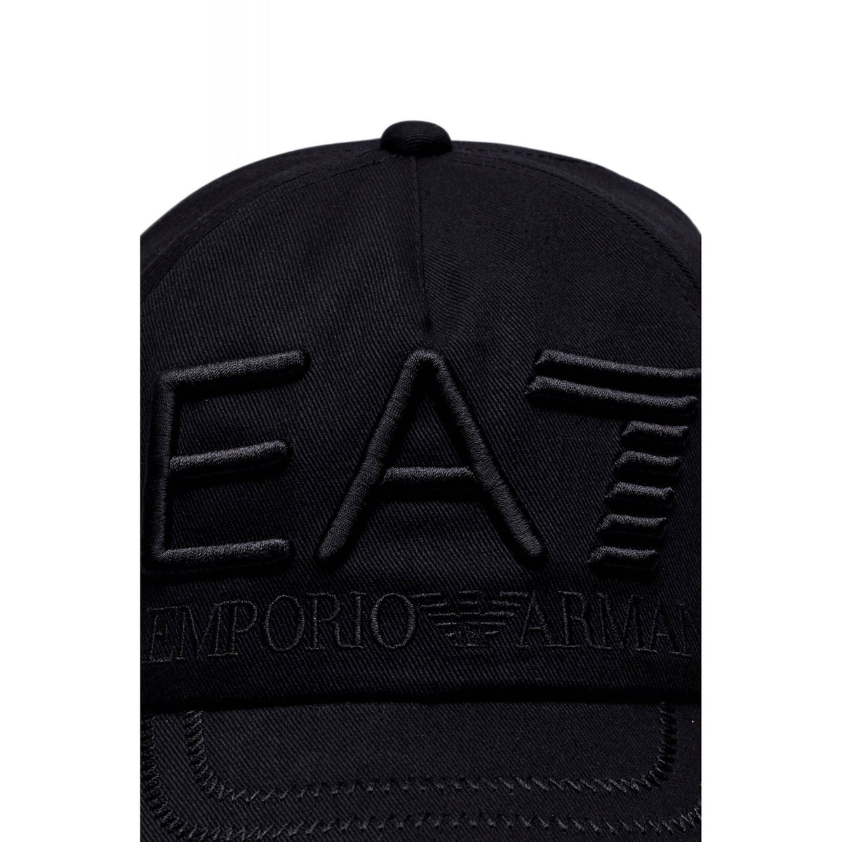 EA7 | Emporio Armani AF13150 Train Visibility Cotton Twill Embroidered 3D Logo Baseball Cap - Black