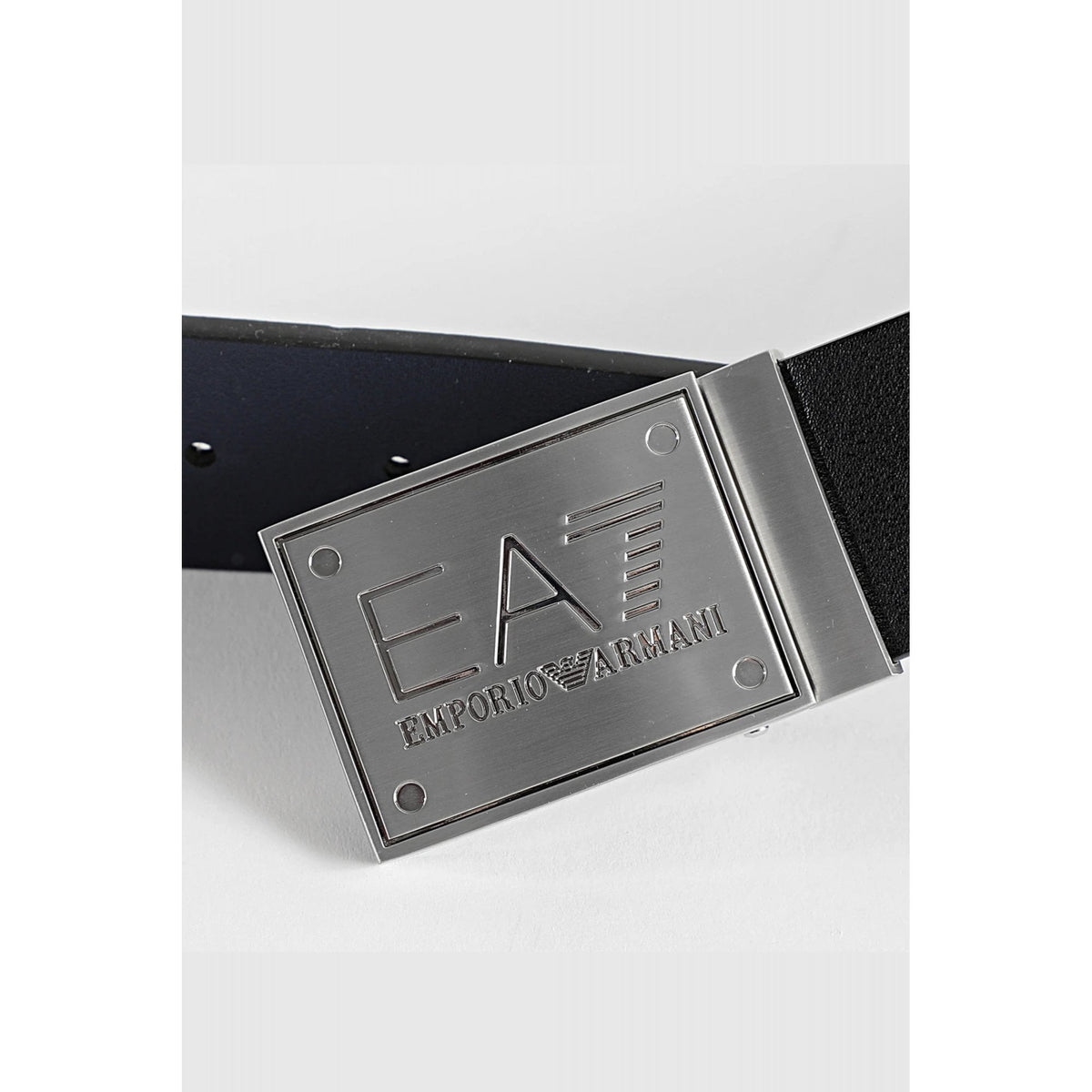 EA7 | Emporio Armani AF14319 Train Core Reversible Leather Metal Plate Clasp Buckle Belt