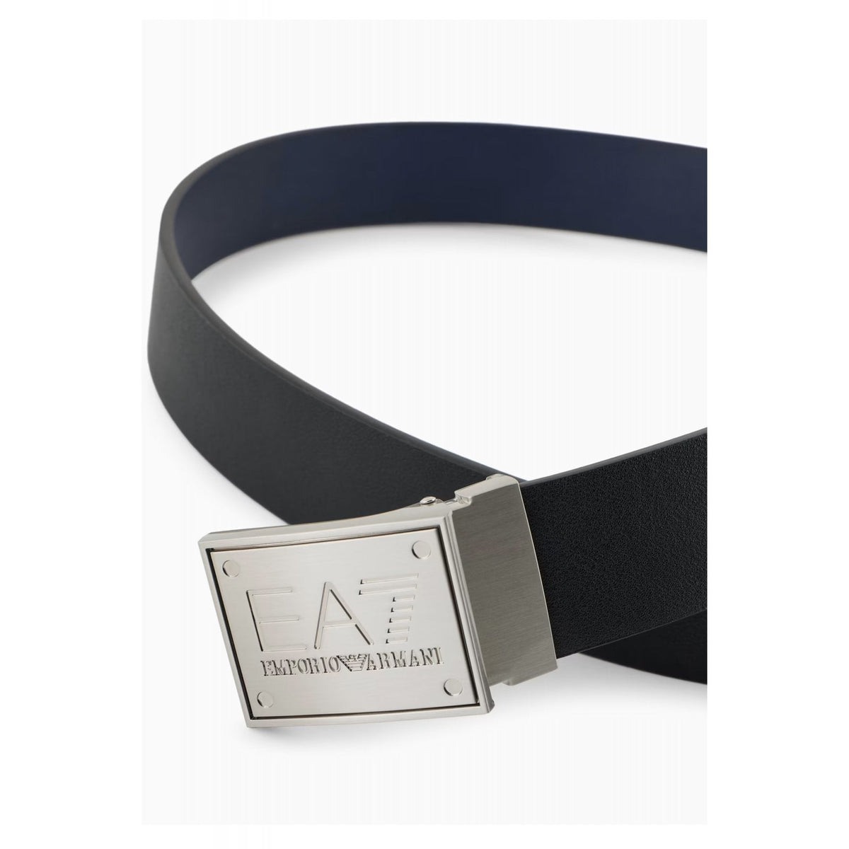 EA7 | Emporio Armani AF14319 Train Core Reversible Leather Metal Plate Clasp Buckle Belt