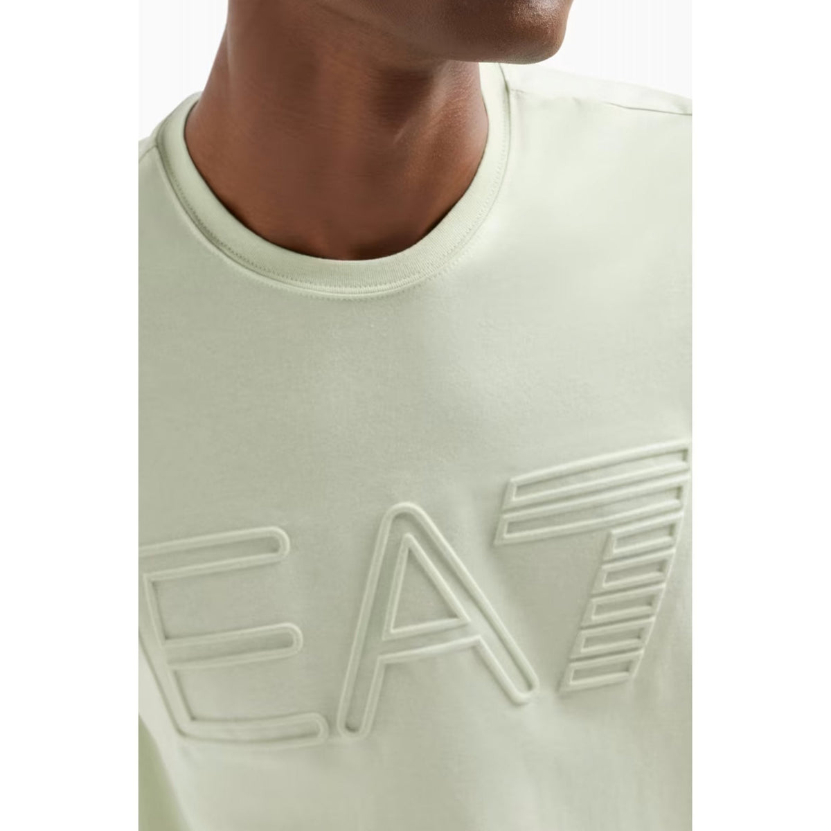 EA7 | Emporio Armani 7M0000149 AF14772 Oversized Imbossed Logo Half Sleeve T-Shirt - Sea Foam Mint