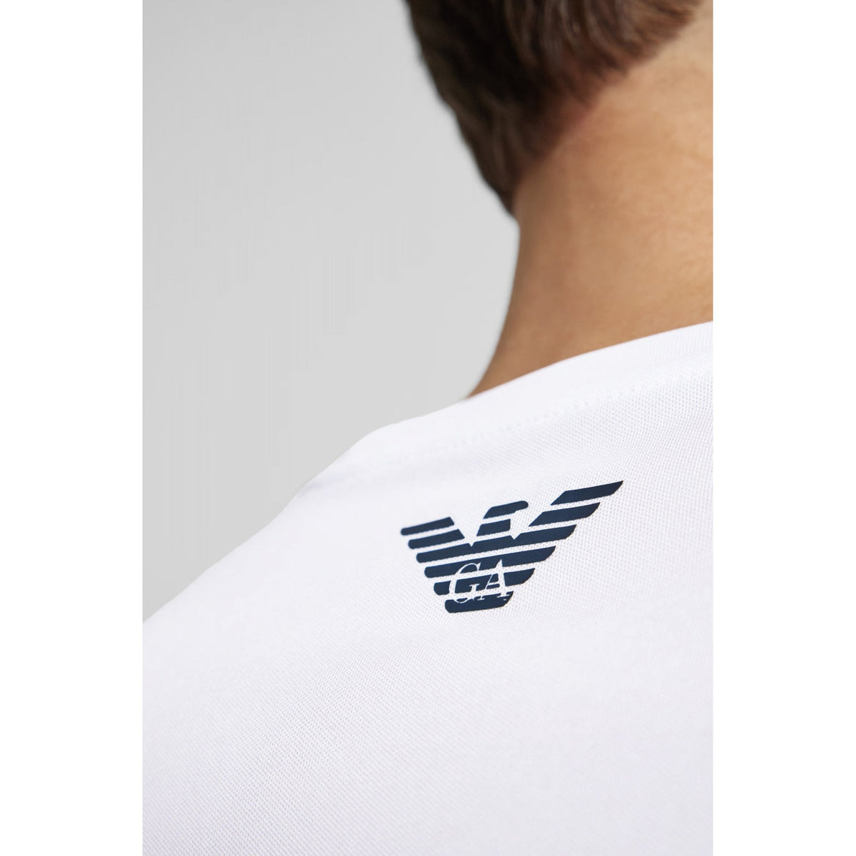 EA7 | Emporio Armani 7M000044 AF13754 Fine Logo Print Half Sleeve T-Shirt - White
