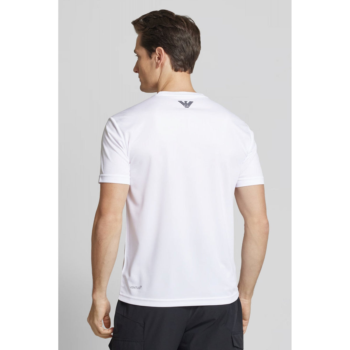 EA7 | Emporio Armani 7M000044 AF13754 Fine Logo Print Half Sleeve T-Shirt - White