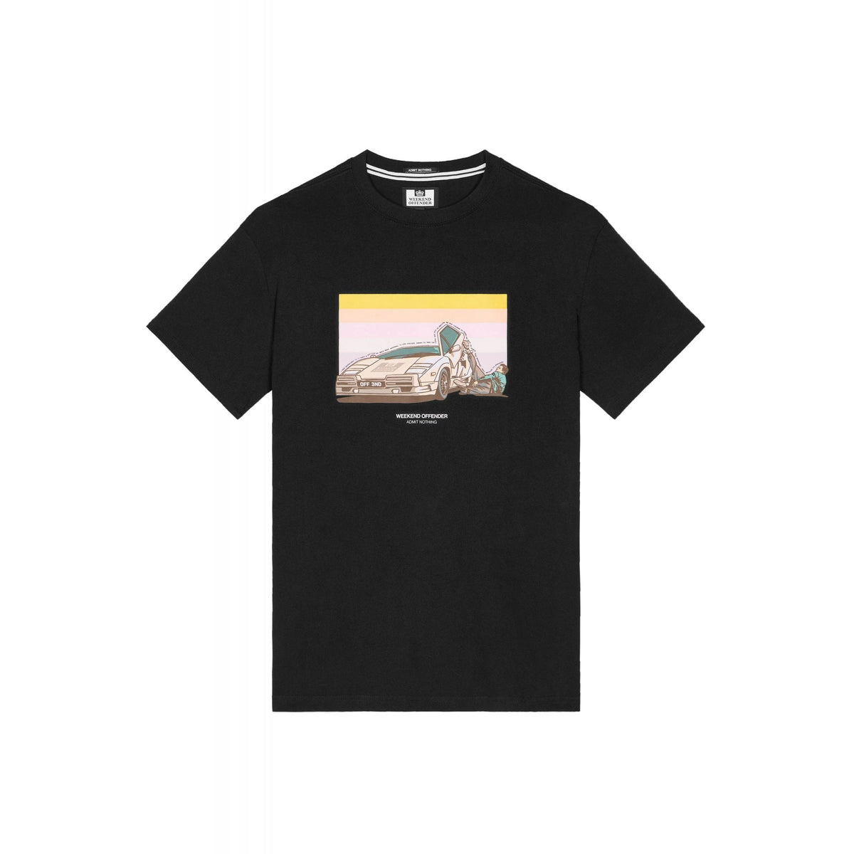Weekend Offender PT1A07 Quaaludes 'The Wolf Of Wall Street' Graphic Print Half Sleeve T-Shirt - Black
