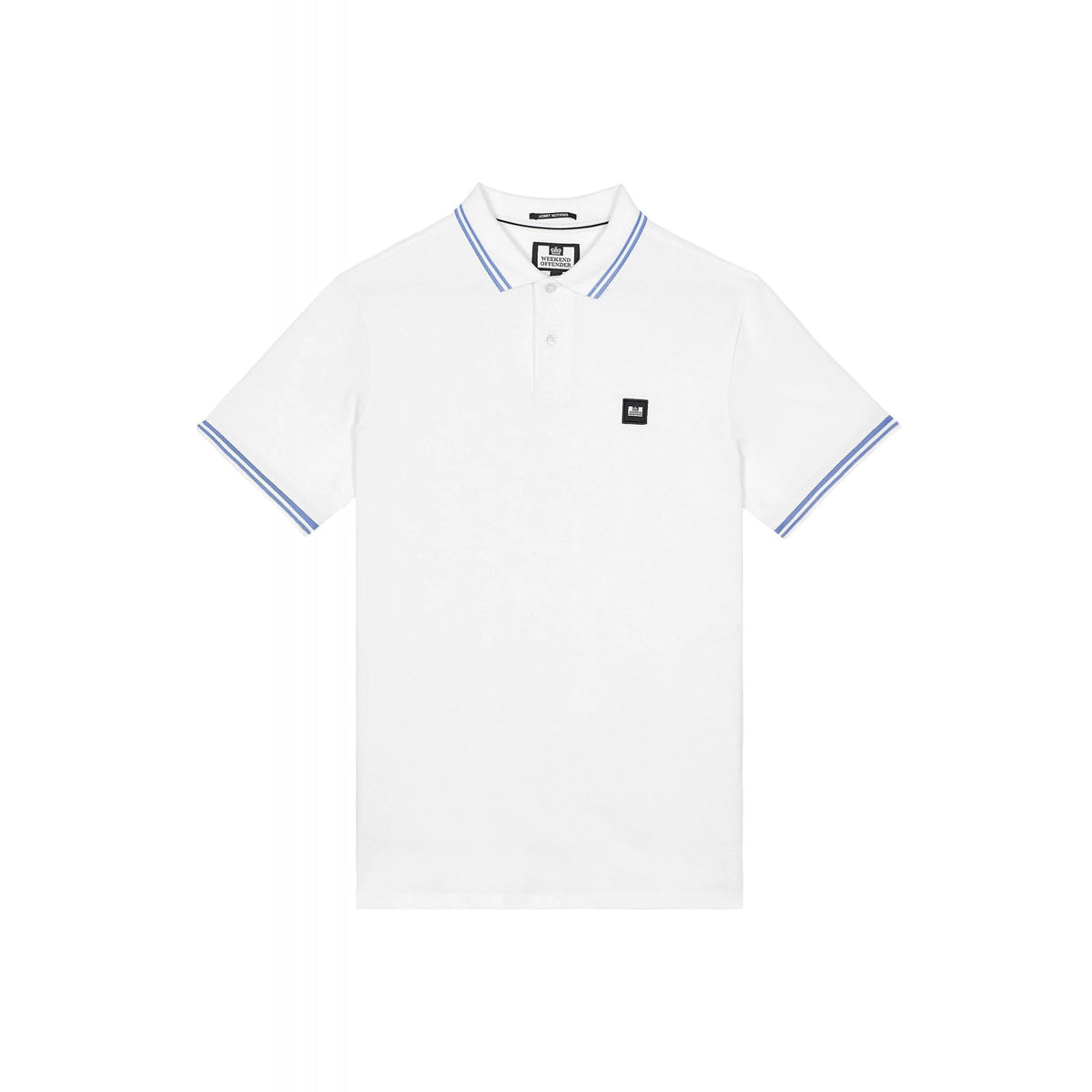 Weekend Offender PO1A12 Levanto Contrast Stripe Tipping Pique Polo Half Sleeve T-Shirt
