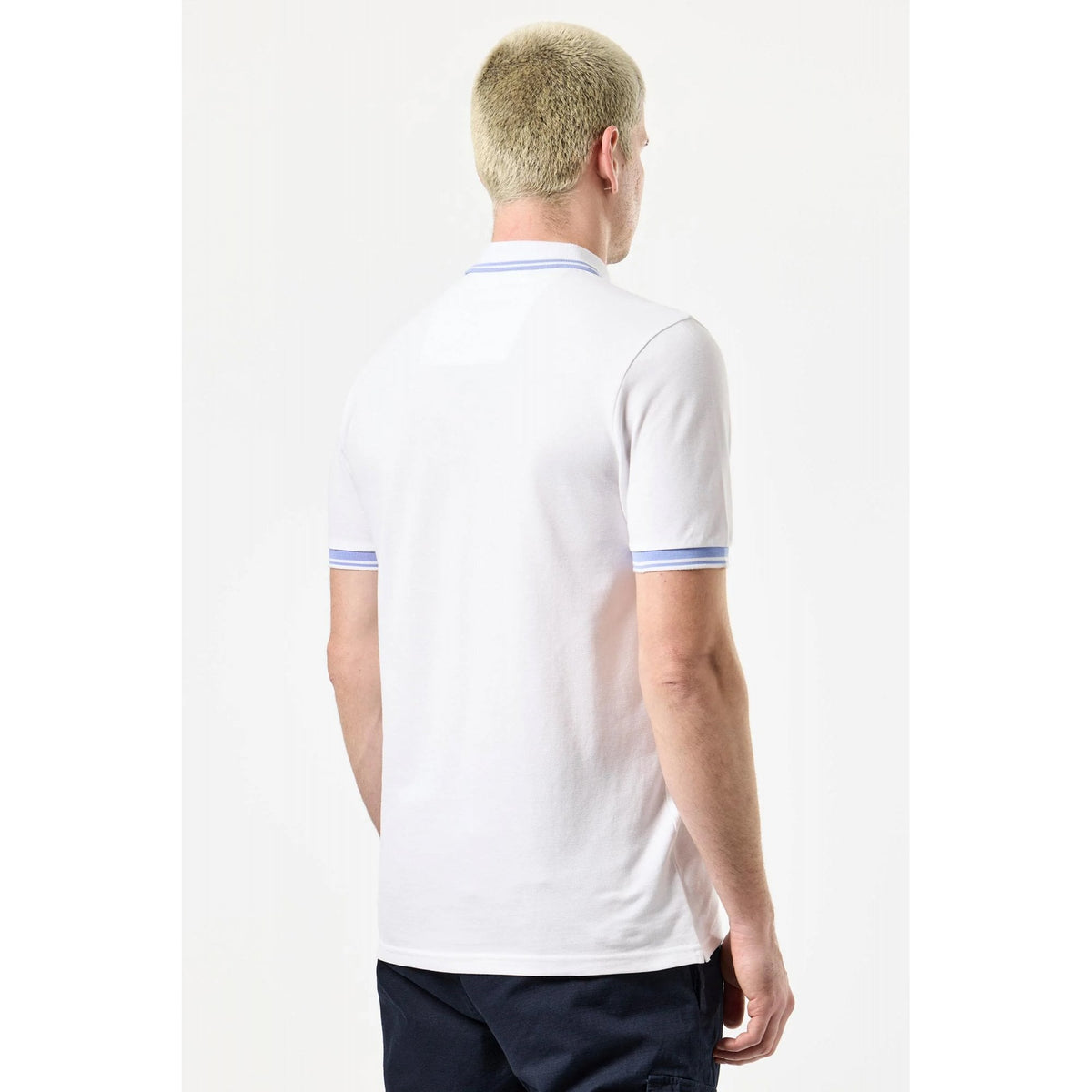 Weekend Offender PO1A12 Levanto Contrast Stripe Tipping Pique Polo Half Sleeve T-Shirt