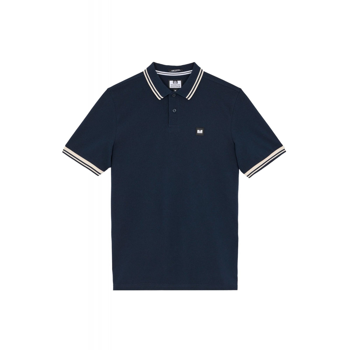 Weekend Offender PO1A12 Levanto Contrast Stripe Tipping Pique Polo Half Sleeve T-Shirt