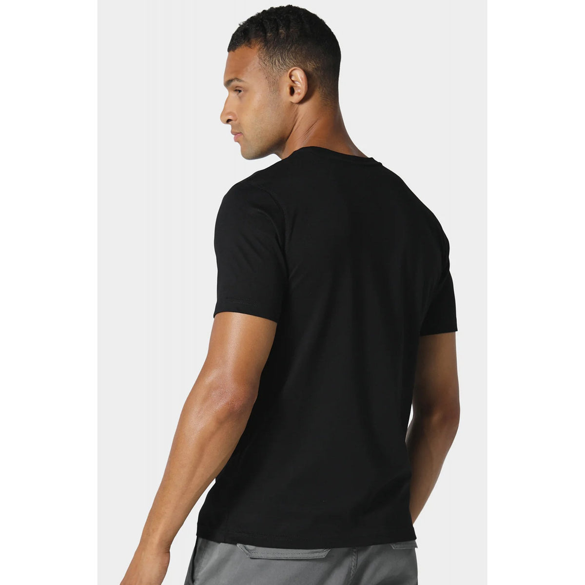 Police Oxshott 0825 'P' Emblem Elevate Matt Print Slim Fit Half Sleeve T-Shirt