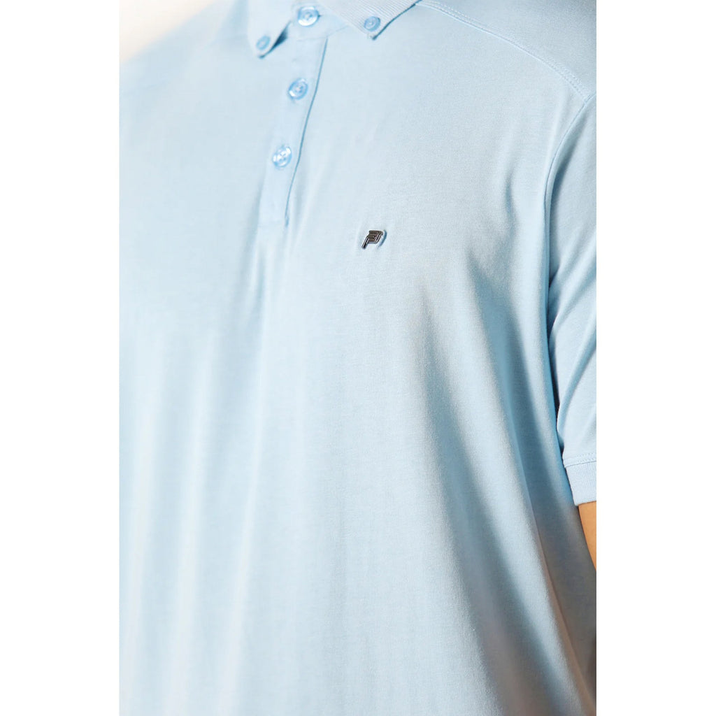 Police Neptunes 0076 Small 'P' Emblem Metal Logo Half-Sleeve Polo T-Shirt