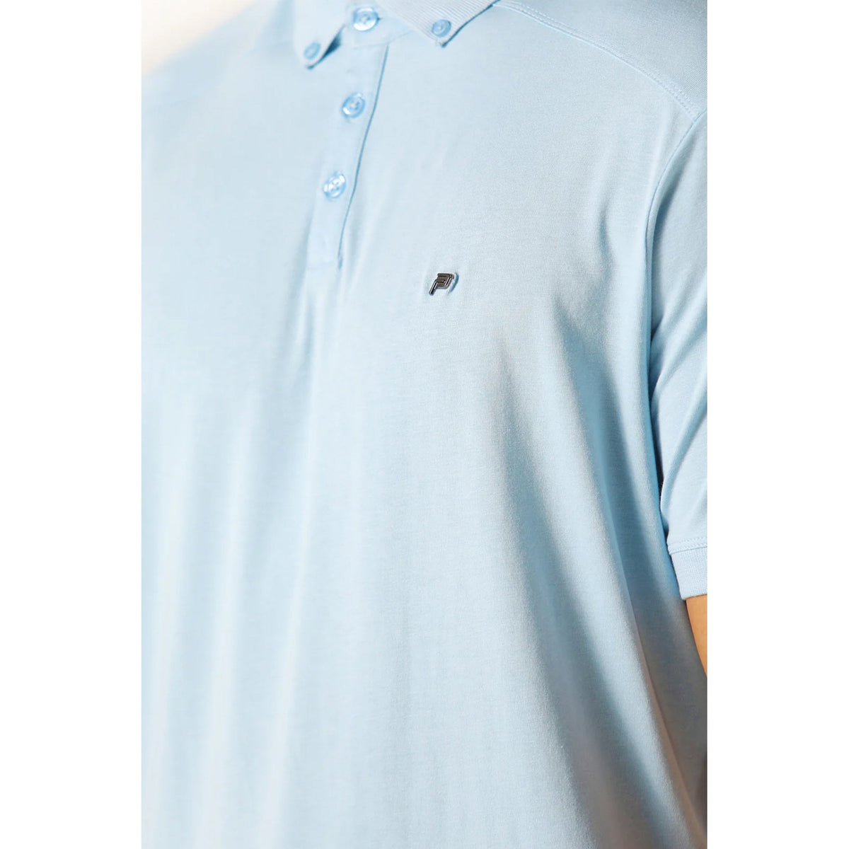 Police Neptunes 0076 Small 'P' Emblem Metal Logo Half-Sleeve Polo T-Shirt