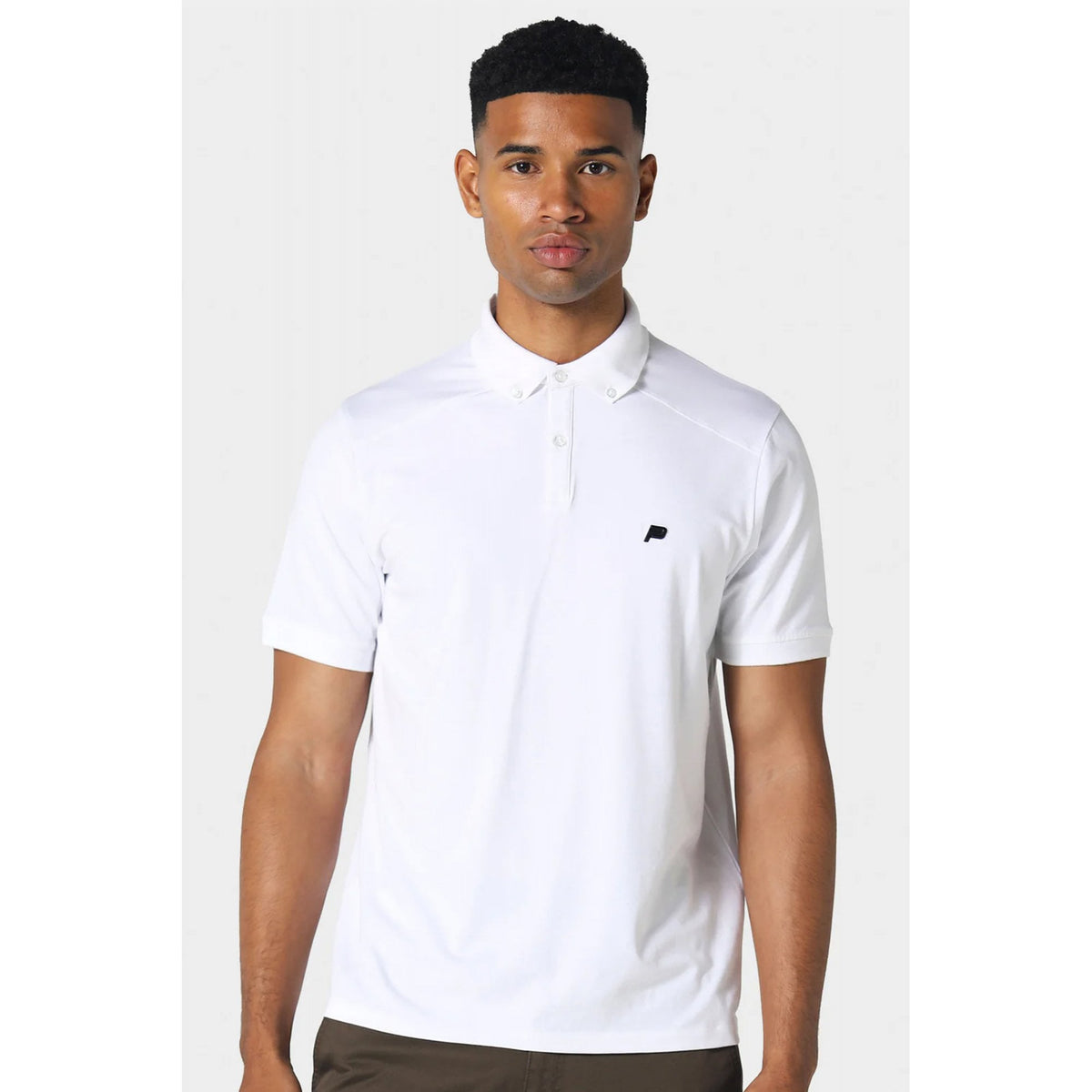 Police Neptunes 0076 Small 'P' Emblem Metal Logo Half-Sleeve Polo T-Shirt