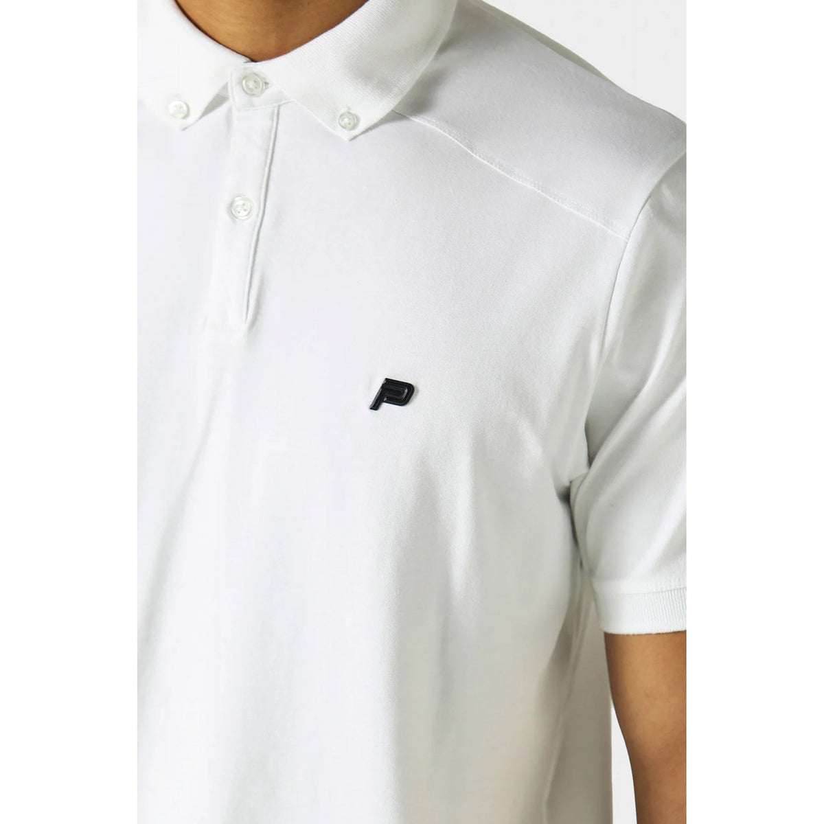 Police Neptunes 0076 Small 'P' Emblem Metal Logo Half-Sleeve Polo T-Shirt
