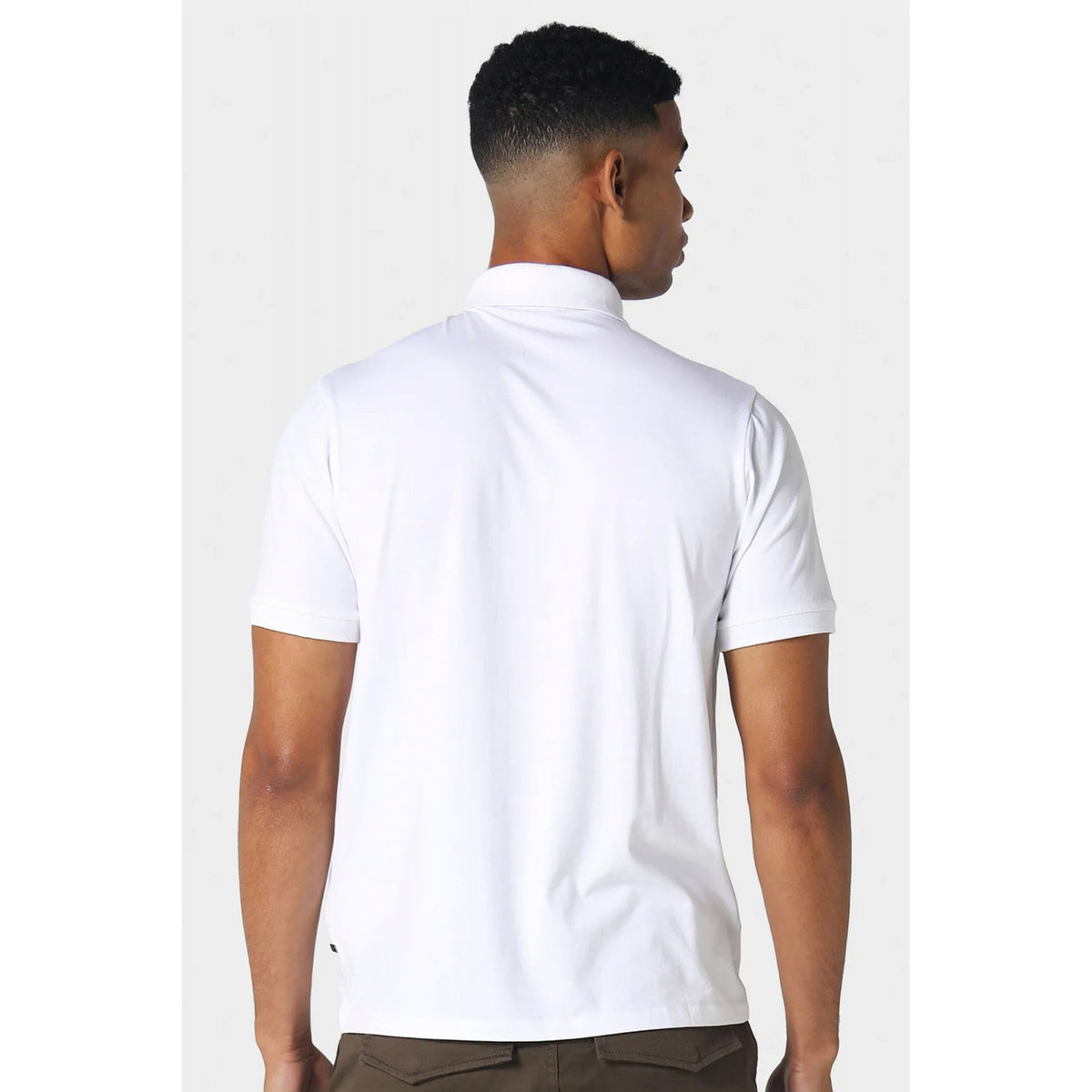 Police Neptunes 0076 Small 'P' Emblem Metal Logo Half-Sleeve Polo T-Shirt