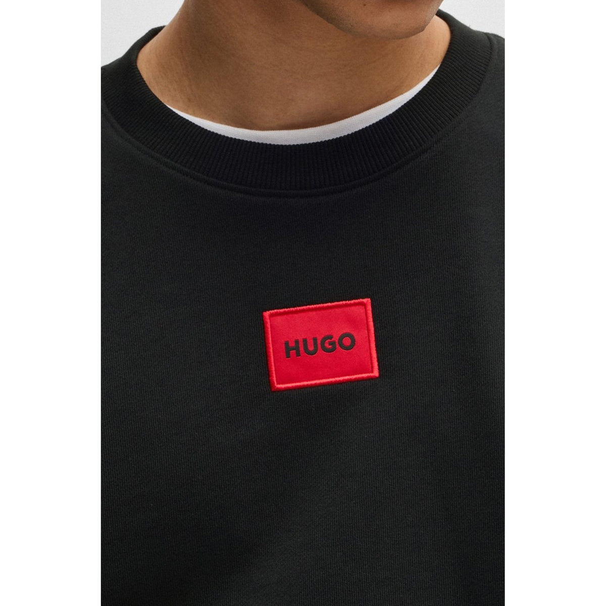 Boss 50447964 Diragol Small Red Patch Logo Crew Sweat Top