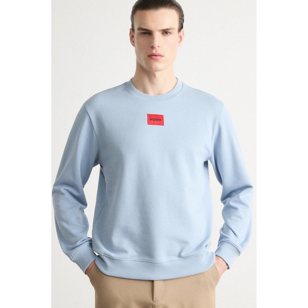 Boss 50447964 Diragol Small Red Patch Logo Crew Sweat Top