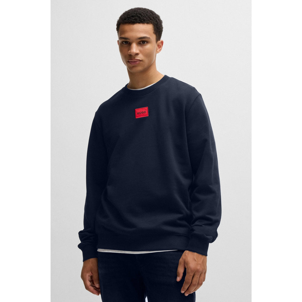 Boss 50447964 Diragol Small Red Patch Logo Crew Sweat Top