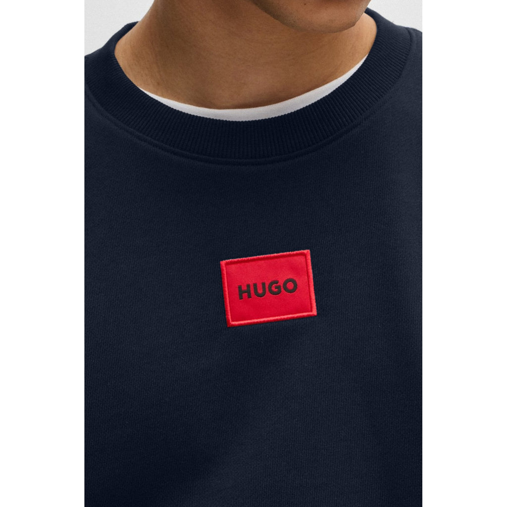 Boss 50447964 Diragol Small Red Patch Logo Crew Sweat Top
