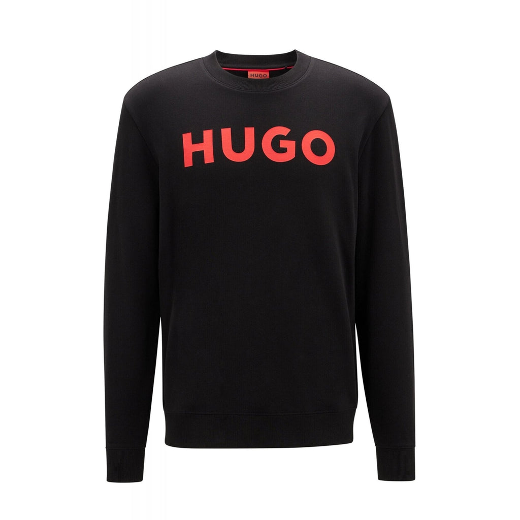 Boss 50477328 Dem HUGO Red Logo Crew Sweat Top - Black