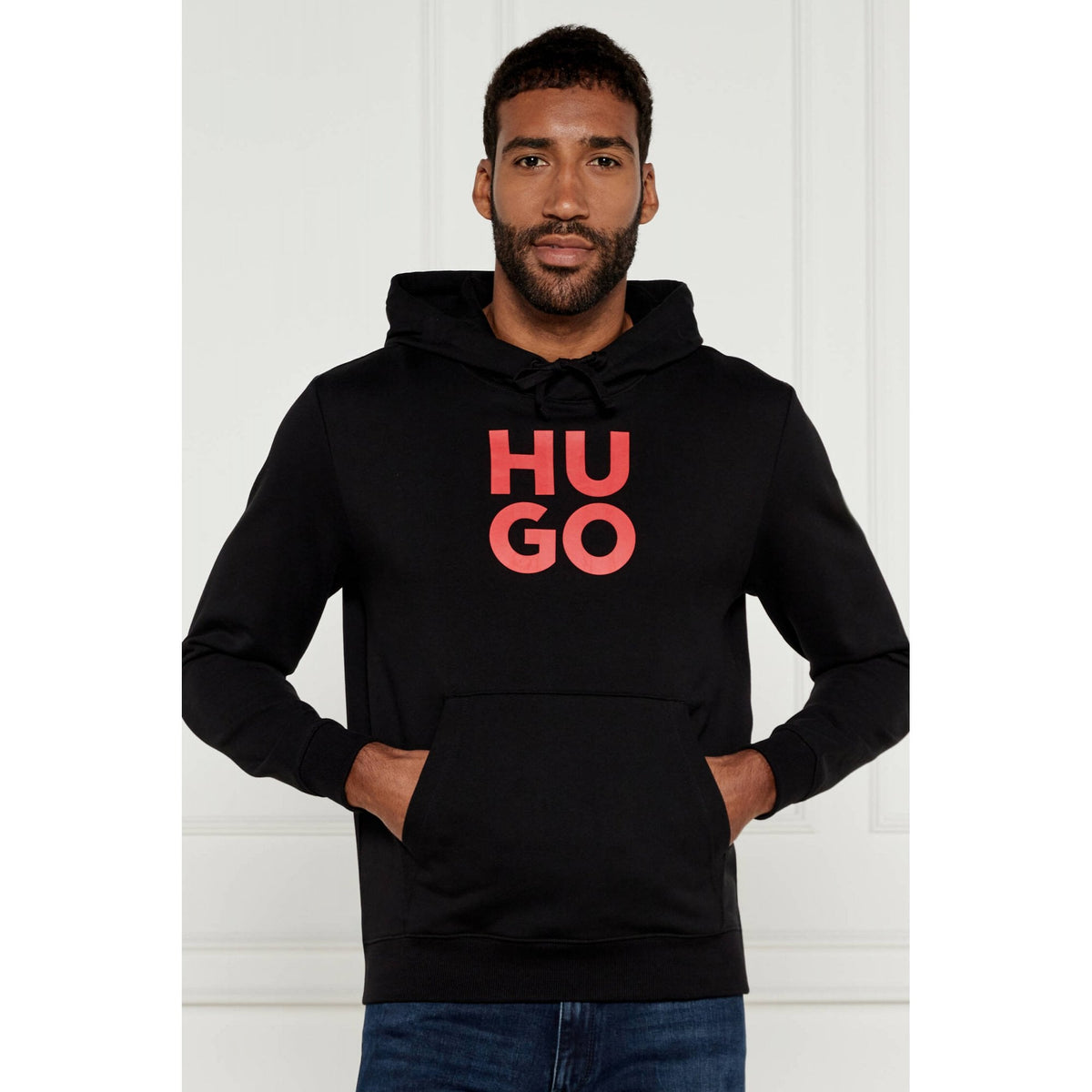 Boss 50523848 Daltorreson HUGO Decorated Logo Print Overhead Hood Top
