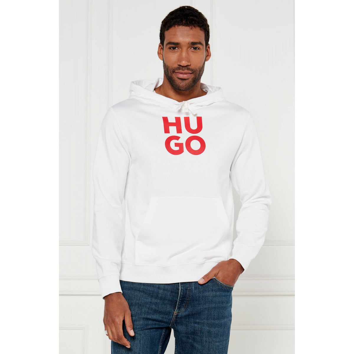 Boss 50523848 Daltorreson HUGO Decorated Logo Print Overhead Hood Top