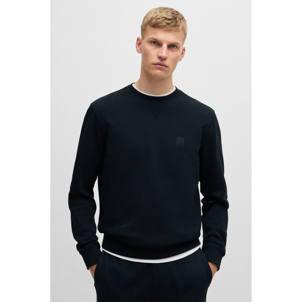 Boss 50509323 Westart Tonal Small Patch Logo Crew Sweat Top