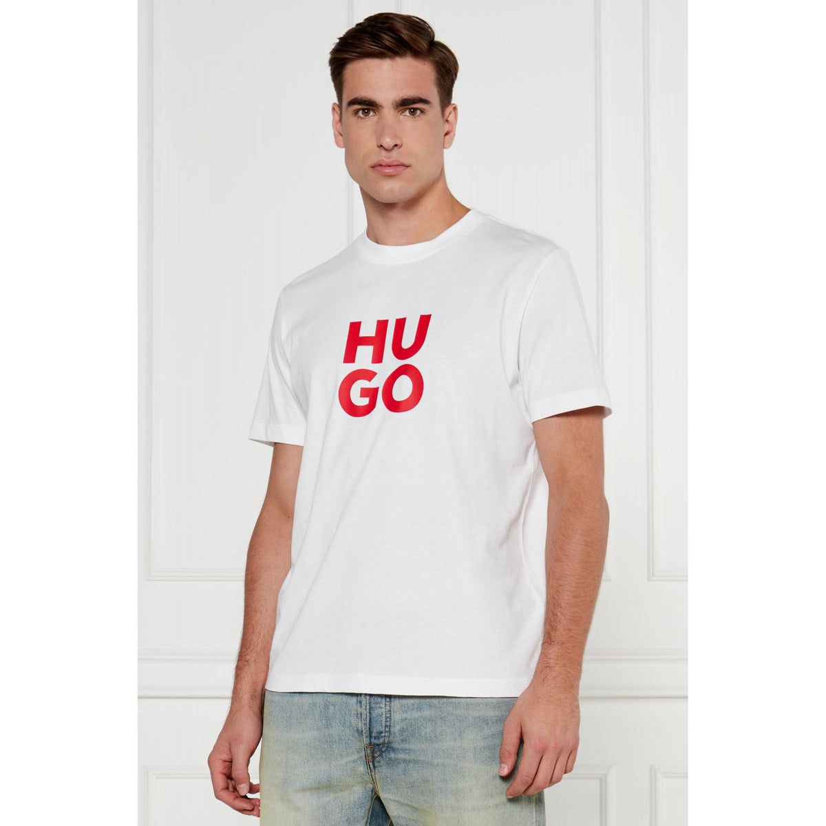 Boss 50523839 Daltorip HUGO Decorated Logo Print Crew Half Sleeve T-Shirt
