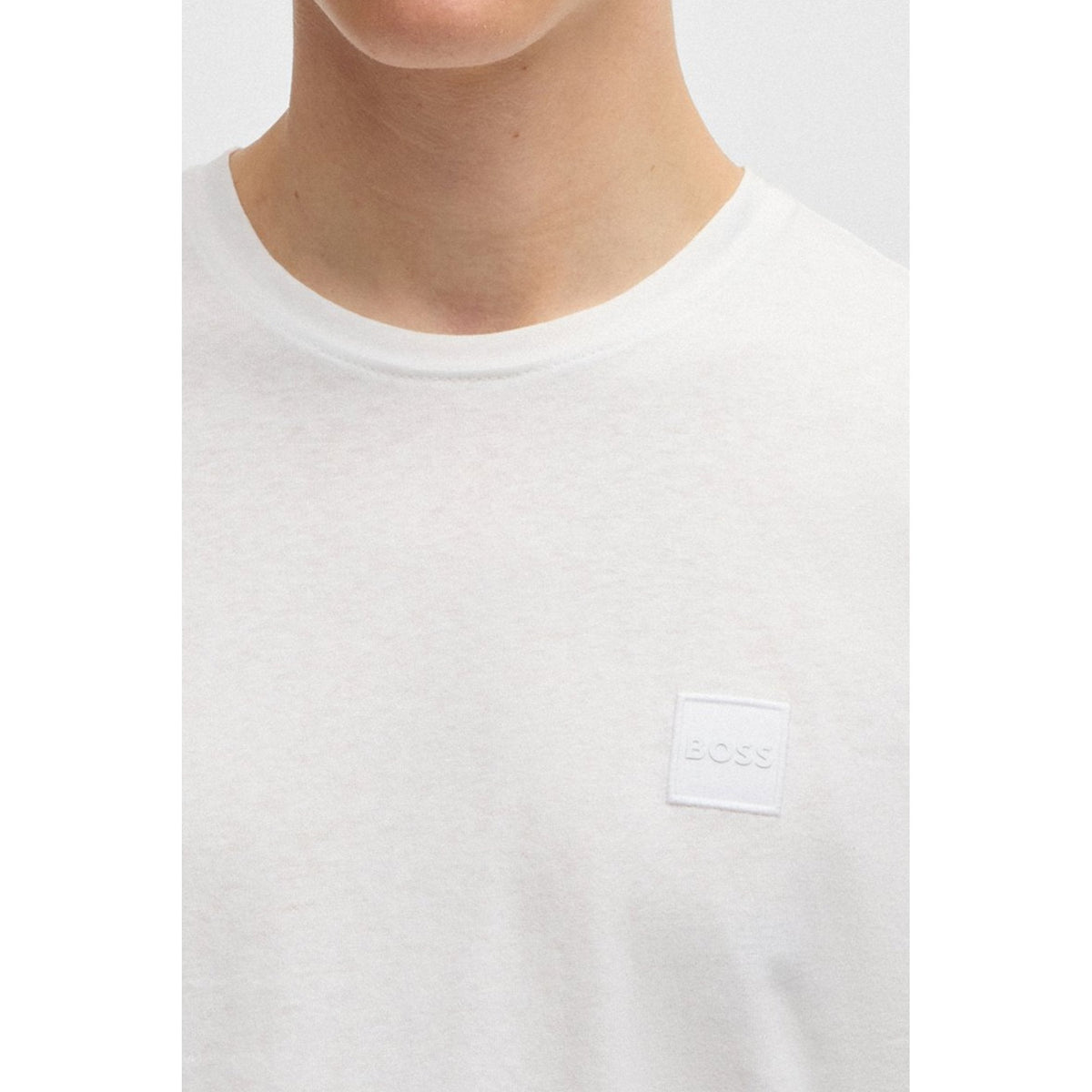 Boss 50508584 Tales Plain Logo Patch Cotton Half Sleeve T-Shirt