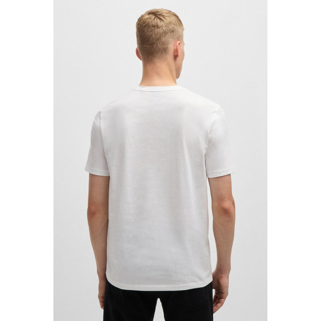 Boss 50508584 Tales Plain Logo Patch Cotton Half Sleeve T-Shirt