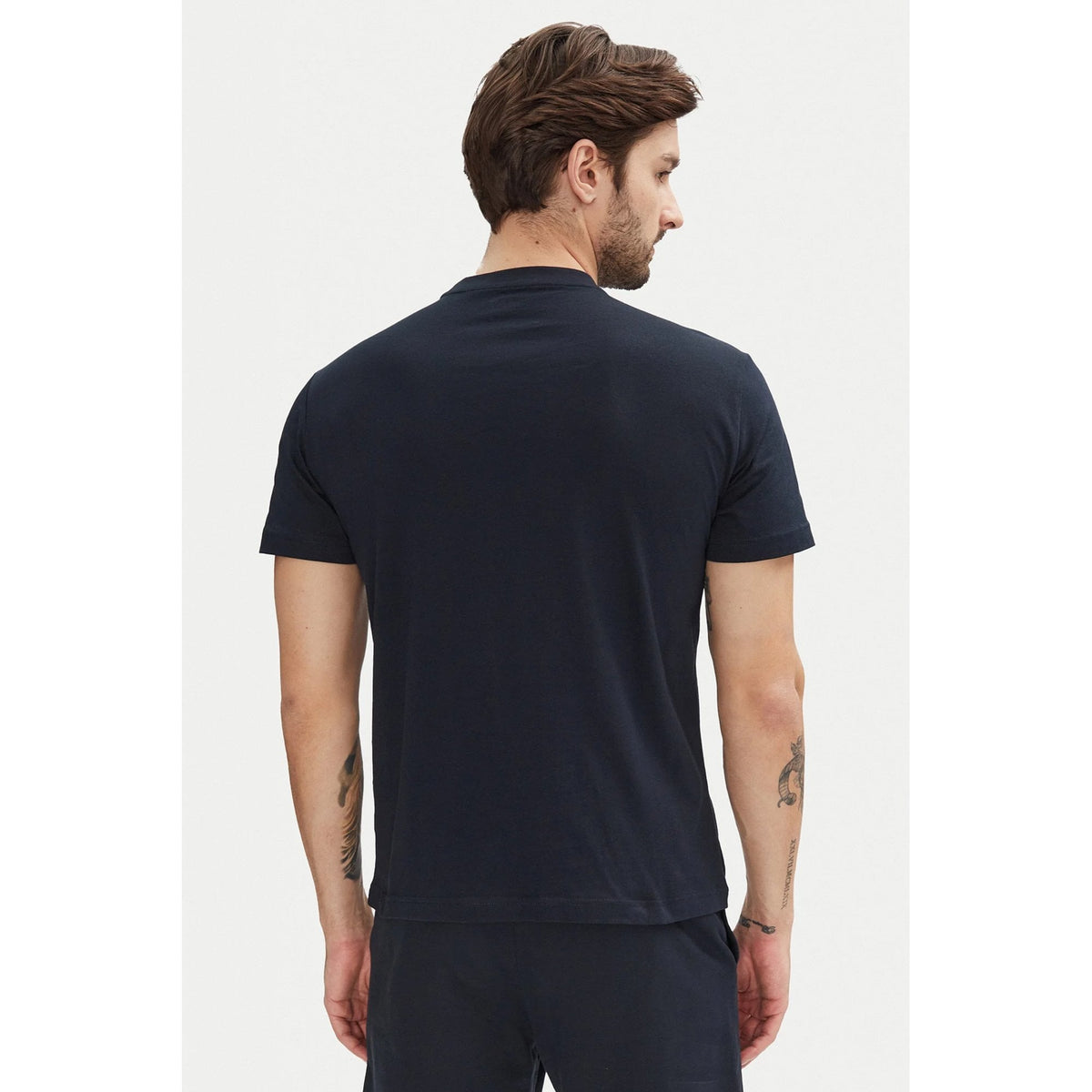EA7 | Emporio Armani 7M000224 AF10375 3D Rubber Chest Logo Half Sleeve T-Shirt