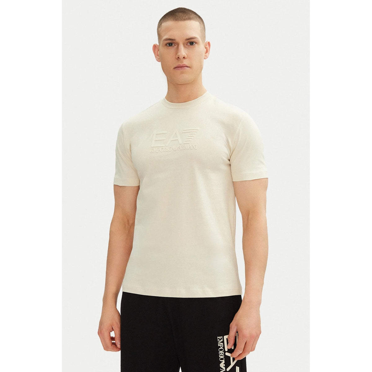 EA7 | Emporio Armani 7M000224 AF10375 3D Rubber Chest Logo Half Sleeve T-Shirt